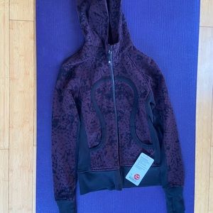 Lululemon Scuba Hoodie II Black Cherry/Black Sz 4